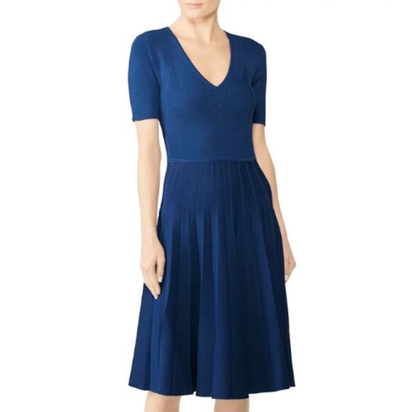 Jason Wu Navy Knit Flare Dress Size Medium - Picture 1 of 4